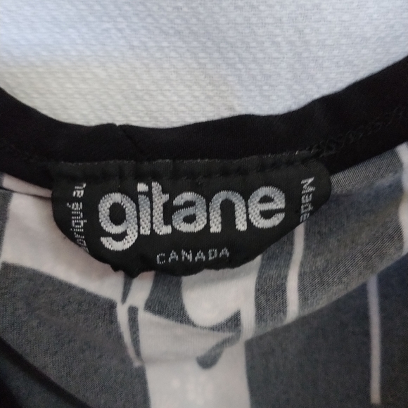 GITANE Pret A Porter Sun Tank Dress Black And White Abstract Size XXL - Picture 6 of 6